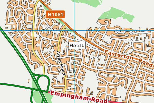 PE9 2TL map - OS VectorMap District (Ordnance Survey)