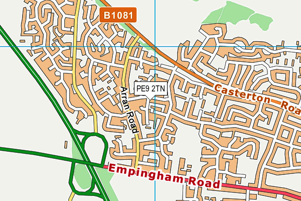PE9 2TN map - OS VectorMap District (Ordnance Survey)