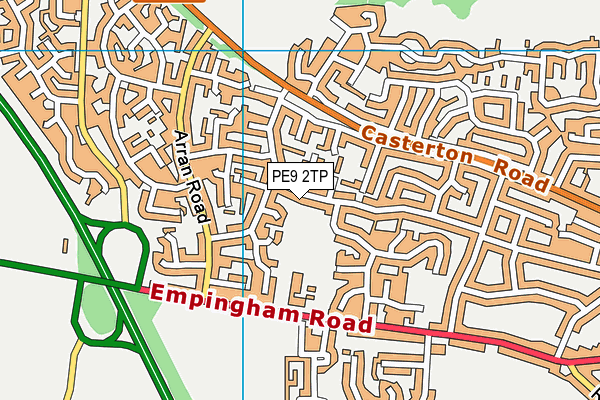 PE9 2TP map - OS VectorMap District (Ordnance Survey)