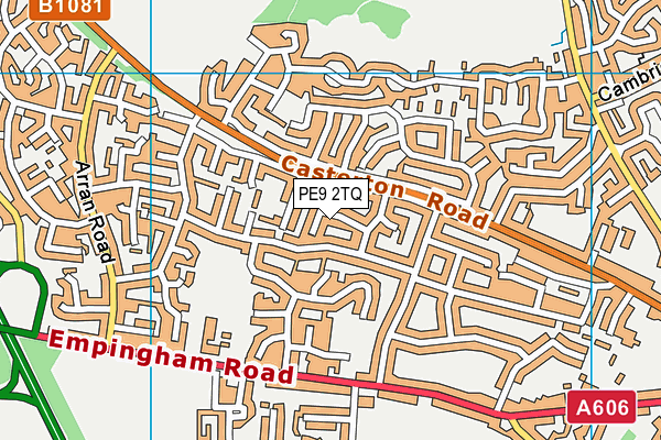 PE9 2TQ map - OS VectorMap District (Ordnance Survey)