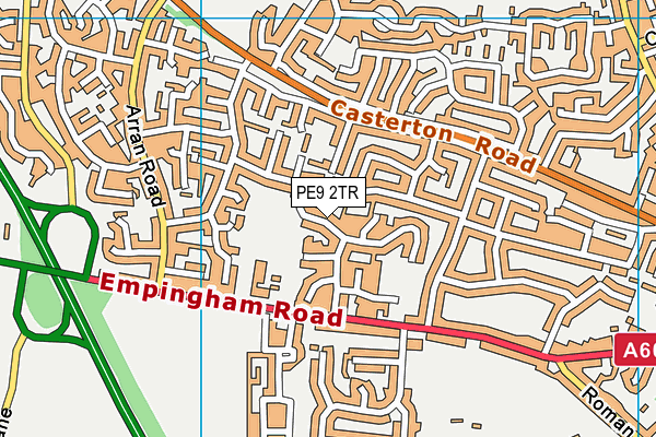 PE9 2TR map - OS VectorMap District (Ordnance Survey)