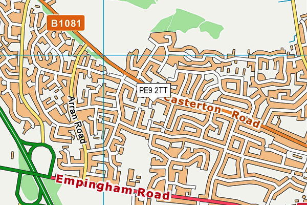 PE9 2TT map - OS VectorMap District (Ordnance Survey)