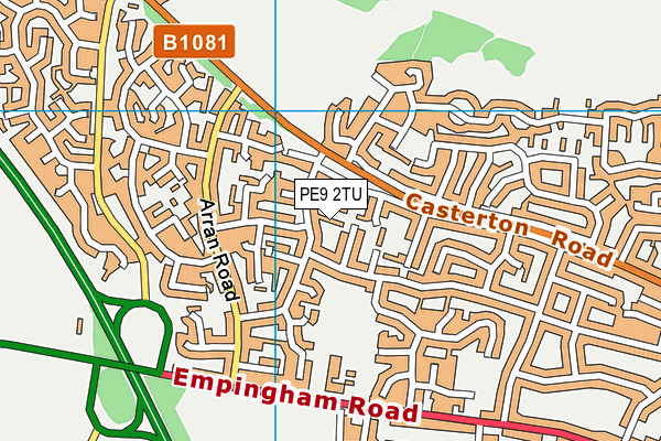 PE9 2TU map - OS VectorMap District (Ordnance Survey)