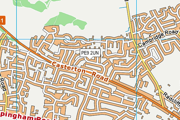 PE9 2UN map - OS VectorMap District (Ordnance Survey)