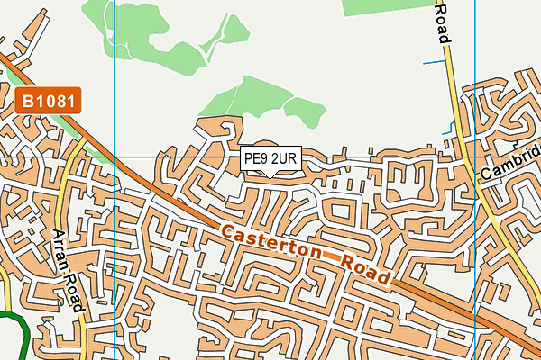 PE9 2UR map - OS VectorMap District (Ordnance Survey)