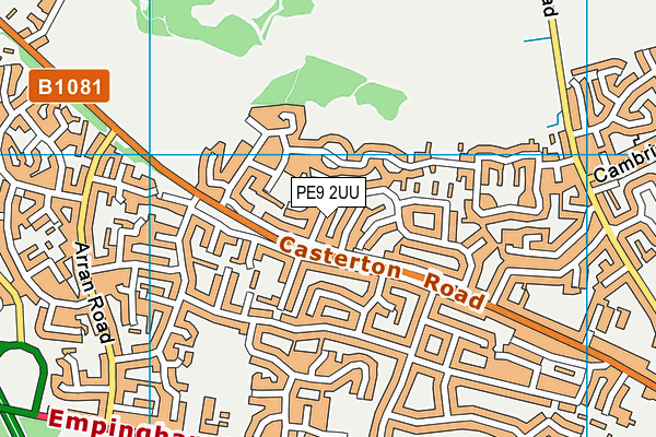PE9 2UU map - OS VectorMap District (Ordnance Survey)