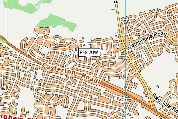 PE9 2UW map - OS VectorMap District (Ordnance Survey)