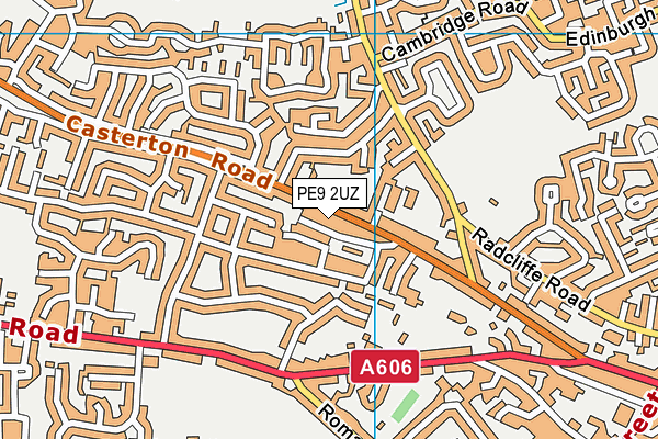 PE9 2UZ map - OS VectorMap District (Ordnance Survey)