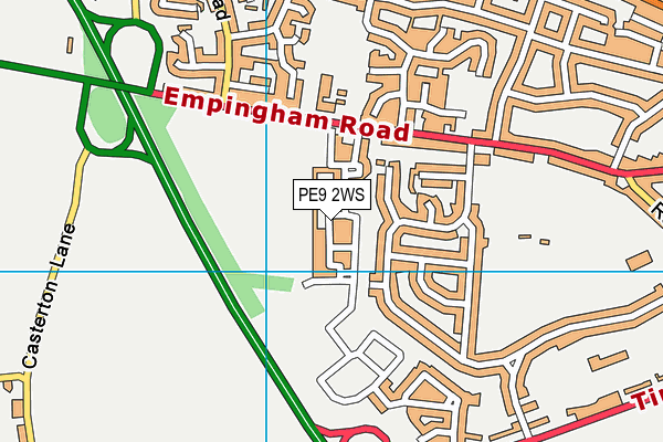 PE9 2WS map - OS VectorMap District (Ordnance Survey)