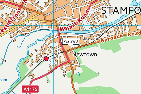 PE9 2WU map - OS VectorMap District (Ordnance Survey)