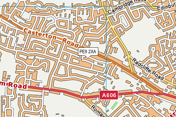 PE9 2XA map - OS VectorMap District (Ordnance Survey)