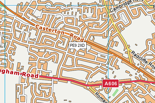 PE9 2XD map - OS VectorMap District (Ordnance Survey)