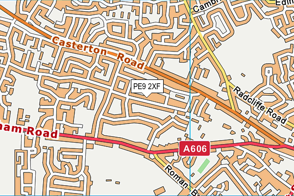 PE9 2XF map - OS VectorMap District (Ordnance Survey)