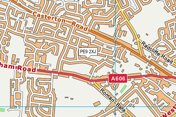 PE9 2XJ map - OS VectorMap District (Ordnance Survey)
