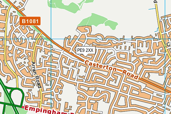 PE9 2XX map - OS VectorMap District (Ordnance Survey)