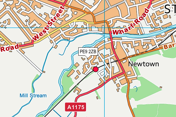 PE9 2ZB map - OS VectorMap District (Ordnance Survey)