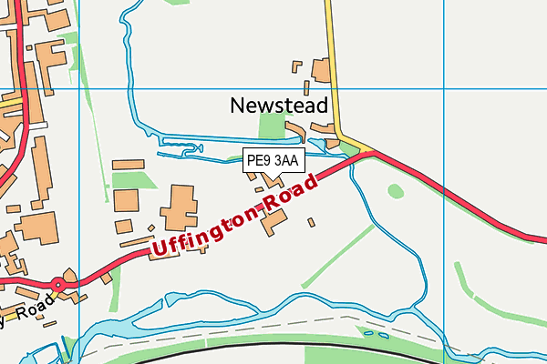 Uffington Road Playing Field map (PE9 3AA) - OS VectorMap District (Ordnance Survey)