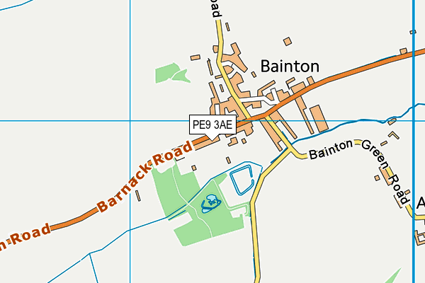 PE9 3AE map - OS VectorMap District (Ordnance Survey)