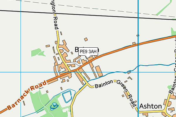 PE9 3AH map - OS VectorMap District (Ordnance Survey)