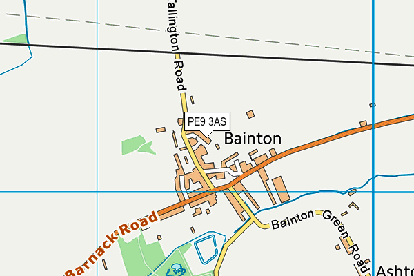 PE9 3AS map - OS VectorMap District (Ordnance Survey)