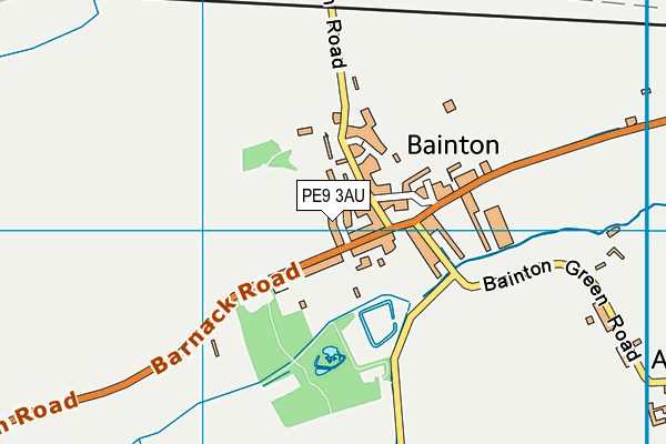 PE9 3AU map - OS VectorMap District (Ordnance Survey)