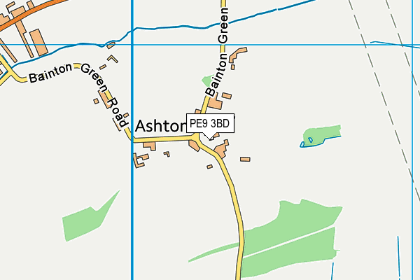 PE9 3BD map - OS VectorMap District (Ordnance Survey)