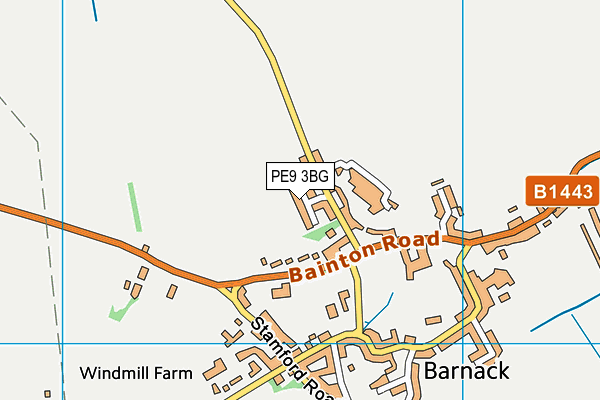 PE9 3BG map - OS VectorMap District (Ordnance Survey)