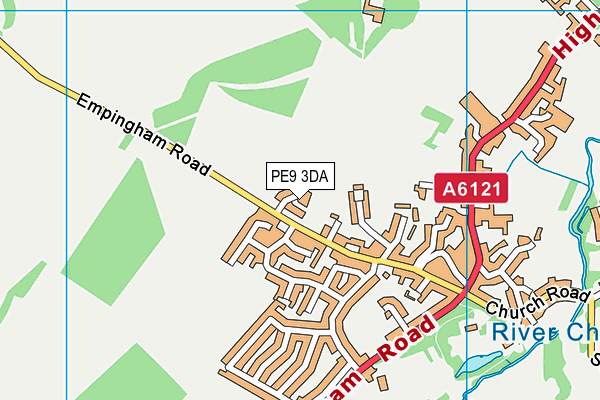 PE9 3DA map - OS VectorMap District (Ordnance Survey)