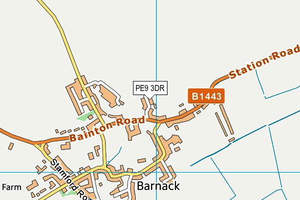 PE9 3DR map - OS VectorMap District (Ordnance Survey)