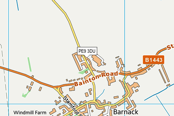 PE9 3DU map - OS VectorMap District (Ordnance Survey)