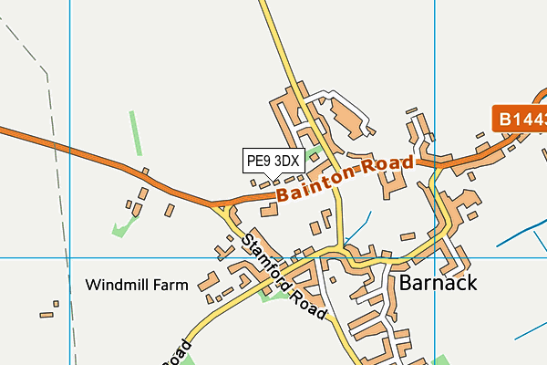 PE9 3DX map - OS VectorMap District (Ordnance Survey)