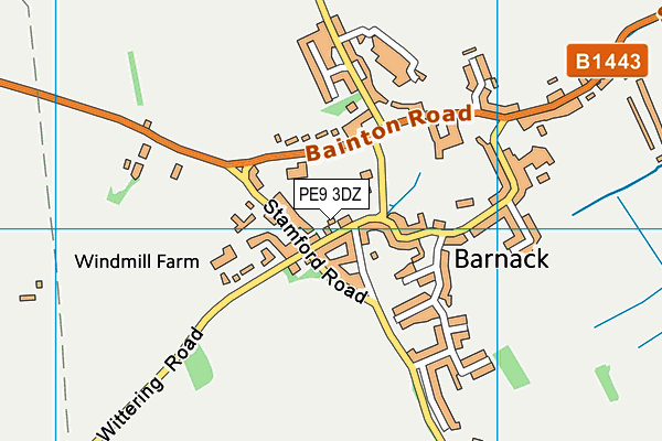 Barnack C Of E Primary School map (PE9 3DZ) - OS VectorMap District (Ordnance Survey)