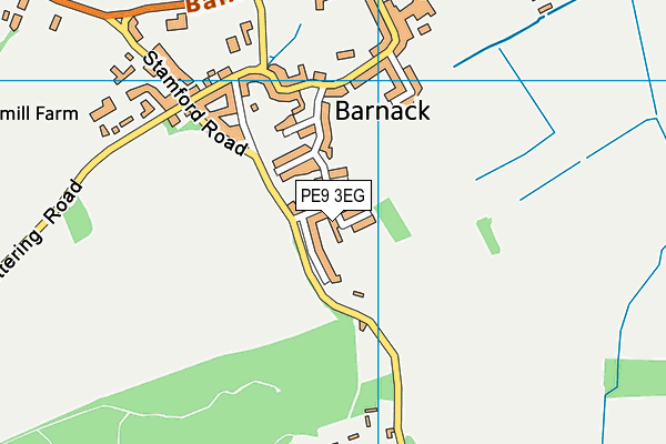 PE9 3EG map - OS VectorMap District (Ordnance Survey)