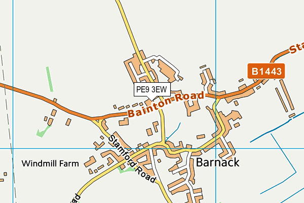 PE9 3EW map - OS VectorMap District (Ordnance Survey)