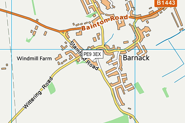 PE9 3EX map - OS VectorMap District (Ordnance Survey)