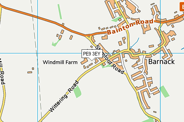 PE9 3EY map - OS VectorMap District (Ordnance Survey)