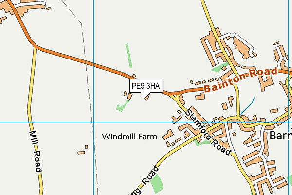 PE9 3HA map - OS VectorMap District (Ordnance Survey)