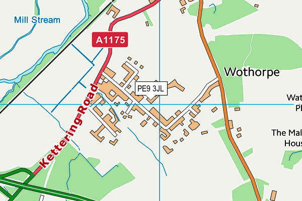 PE9 3JL map - OS VectorMap District (Ordnance Survey)