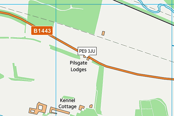 PE9 3JU map - OS VectorMap District (Ordnance Survey)