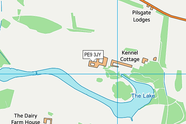 PE9 3JY map - OS VectorMap District (Ordnance Survey)