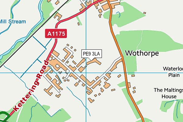 PE9 3LA map - OS VectorMap District (Ordnance Survey)