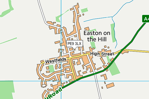 PE9 3LX map - OS VectorMap District (Ordnance Survey)