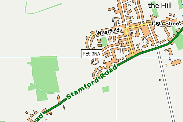 PE9 3NA map - OS VectorMap District (Ordnance Survey)