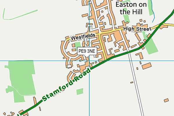 PE9 3NE map - OS VectorMap District (Ordnance Survey)