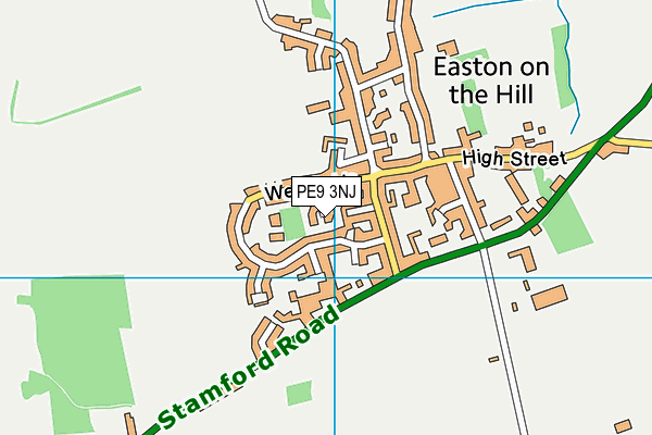 PE9 3NJ map - OS VectorMap District (Ordnance Survey)