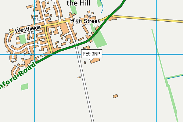 PE9 3NP map - OS VectorMap District (Ordnance Survey)