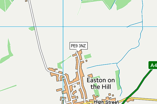 PE9 3NZ map - OS VectorMap District (Ordnance Survey)