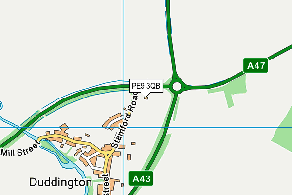 PE9 3QB map - OS VectorMap District (Ordnance Survey)