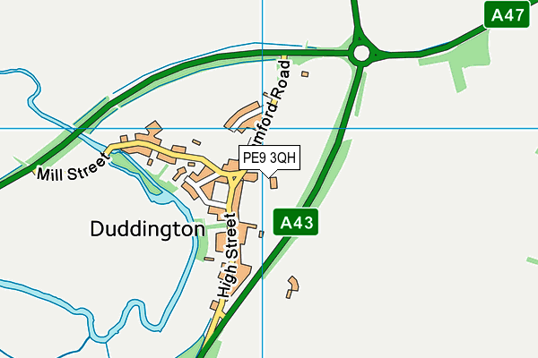 PE9 3QH map - OS VectorMap District (Ordnance Survey)