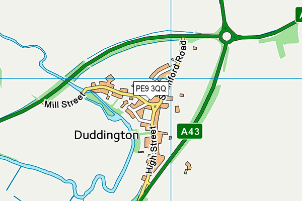 PE9 3QQ map - OS VectorMap District (Ordnance Survey)